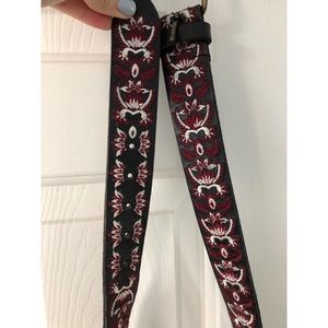 Lucky Brand Belt - Black, White, and Red